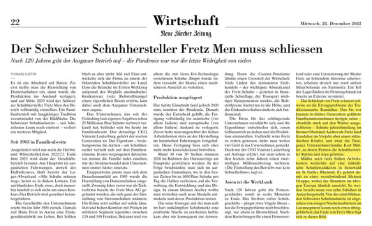 The kybun Joya Group in the NZZ